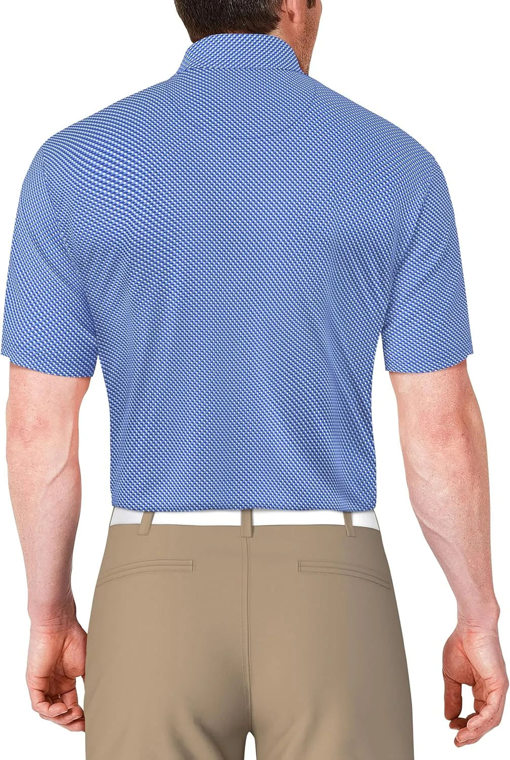 PGA TOUR Men's Short Sleeve Geo Printed Golf Polo