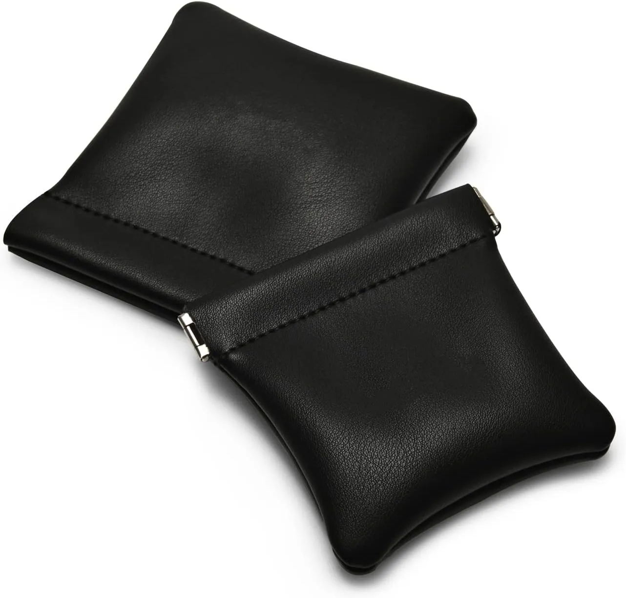 PU Leather Jewelry Travel Bag Leather Jewelry Pouch Christmas,Wedding Party Favor Gift Bag (L, Black)
