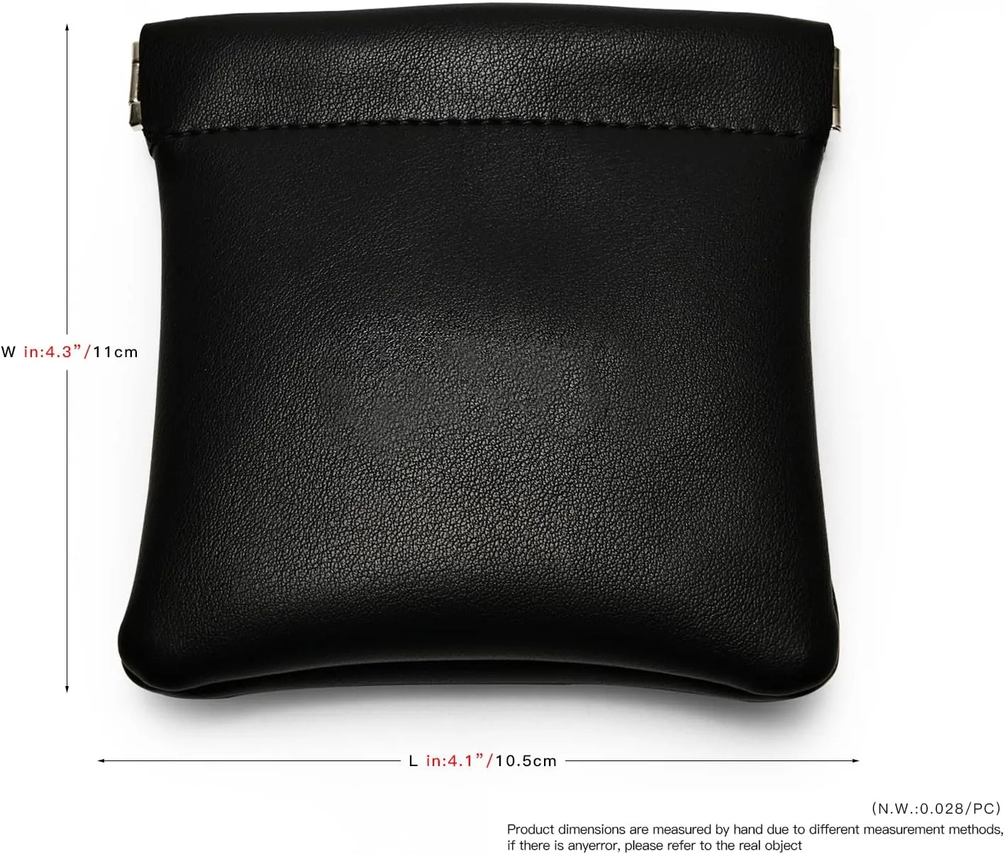 PU Leather Jewelry Travel Bag Leather Jewelry Pouch Christmas,Wedding Party Favor Gift Bag (L, Black)