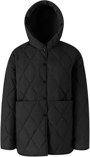 Puffer Jackets for Women Trendy Warm Quilted Winter Coat Girls Casual Zip Up Down Jacket Hooded Lightweight Travel