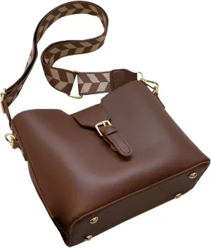 Purses for Women Crossbody Anti Theft Fashion Cotton Canvas Handbags Tote Purses Trendy Clutch Saddle Bag(Brown)