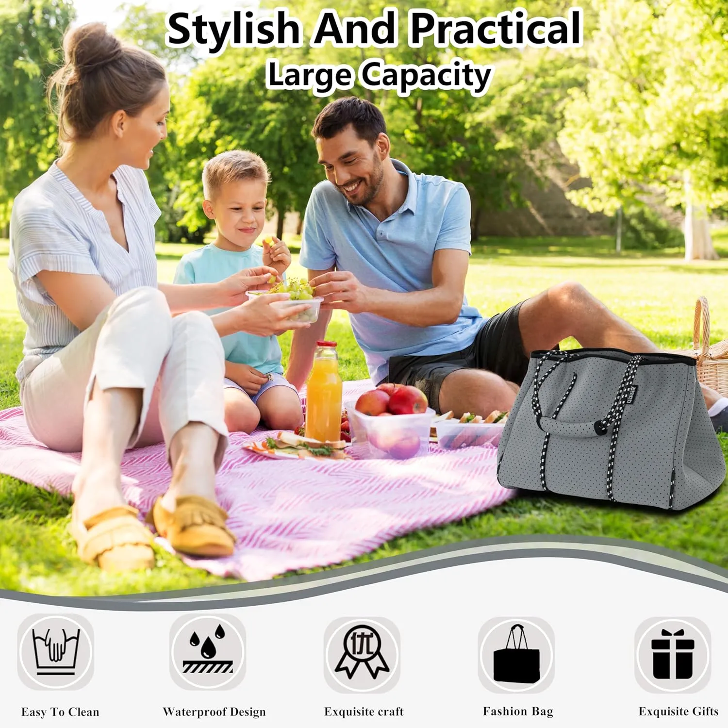 QOGiR Multipurpose Gym Beach Bag, Light Weight, Large, Sports  