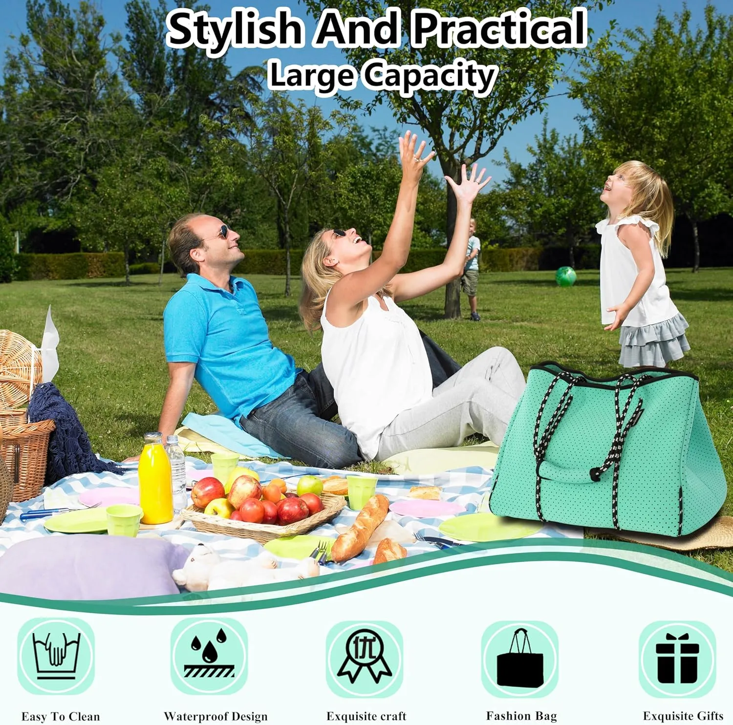 QOGiR Multipurpose Gym Beach Bag, Light Weight, Large, Sports  