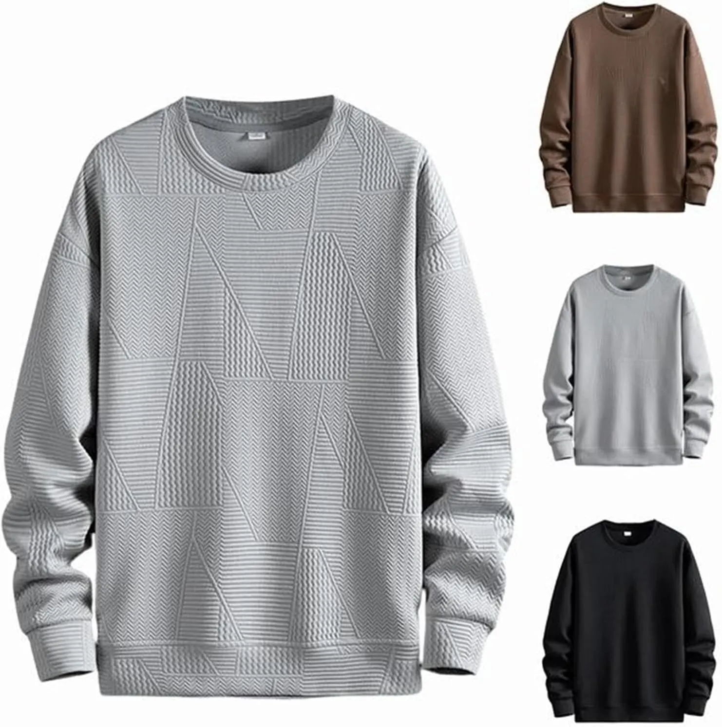 Quilted Jacket Men British Slim Tops Blouse Striped Shirt Two- Sweater Soft Fashion Top Shirt Mens Work Sweater polo
