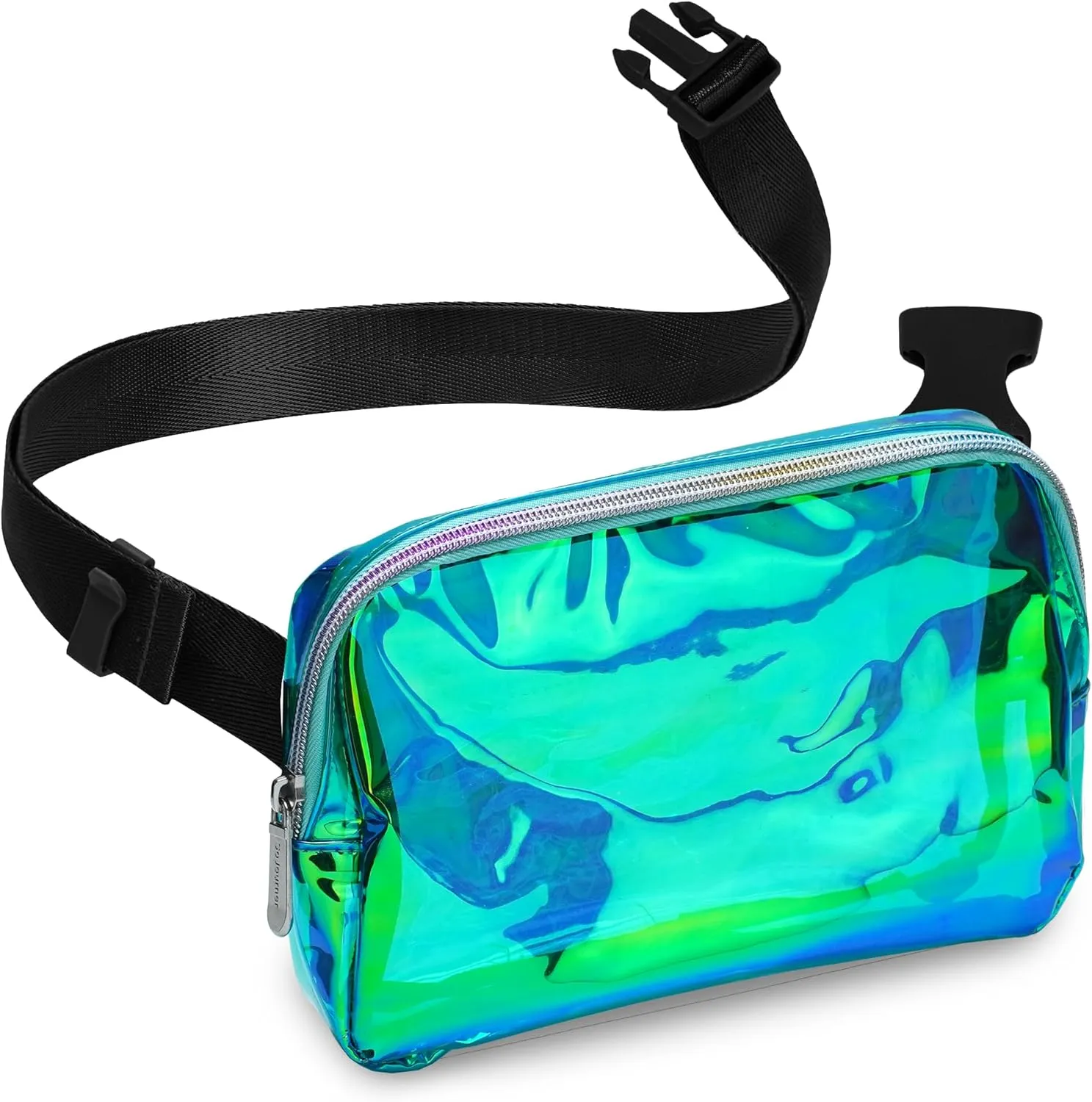 Rave Laser Aqua Crossbody Belt Bag for Women  Stylish Fanny Pack, Functional and Fashion Waist Packs for Travel, Festivals, and Everyday Use