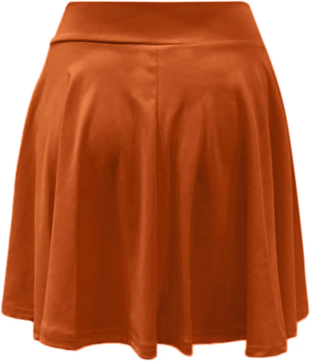 Red Mini Skirt for Women Classic Lightweight Elastic Waist Skirts Solid Color Comfort High Waisted Skirt 2025 Outfit