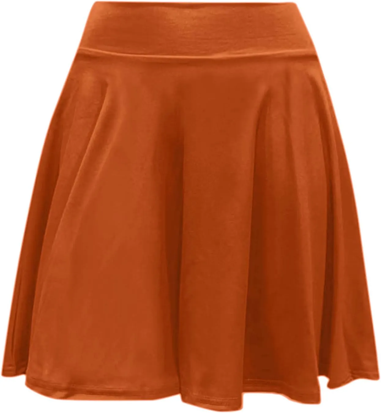 Red Mini Skirt for Women Classic Lightweight Elastic Waist Skirts Solid Color Comfort High Waisted Skirt 2025 Outfit