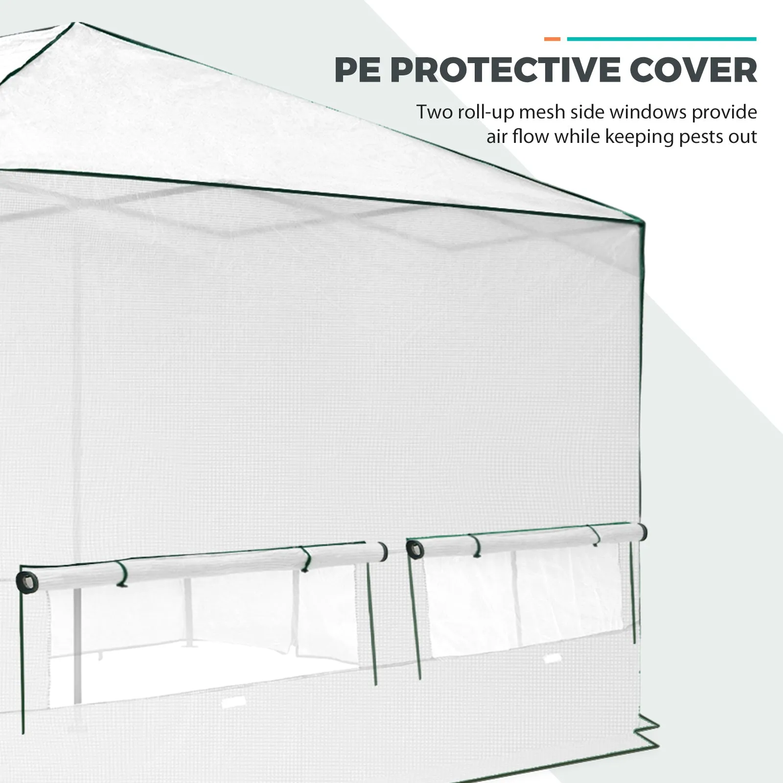 Replacement Cover for 12x8 Portable Walk-in Pop up Greenhouse(Frame Not Included)