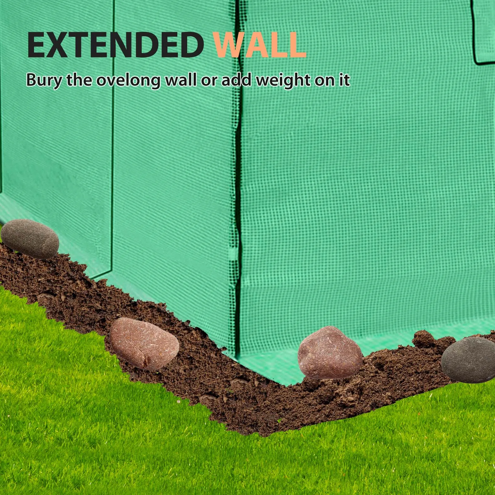 Replacement Cover for 12x8 Portable Walk-in Pop up Greenhouse(Frame Not Included)