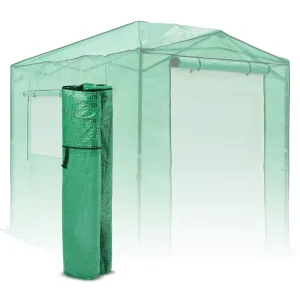 Replacement Cover for 8x6 Portable Pop up Greenhouse, Mesh Door(Frame Not Included), Green