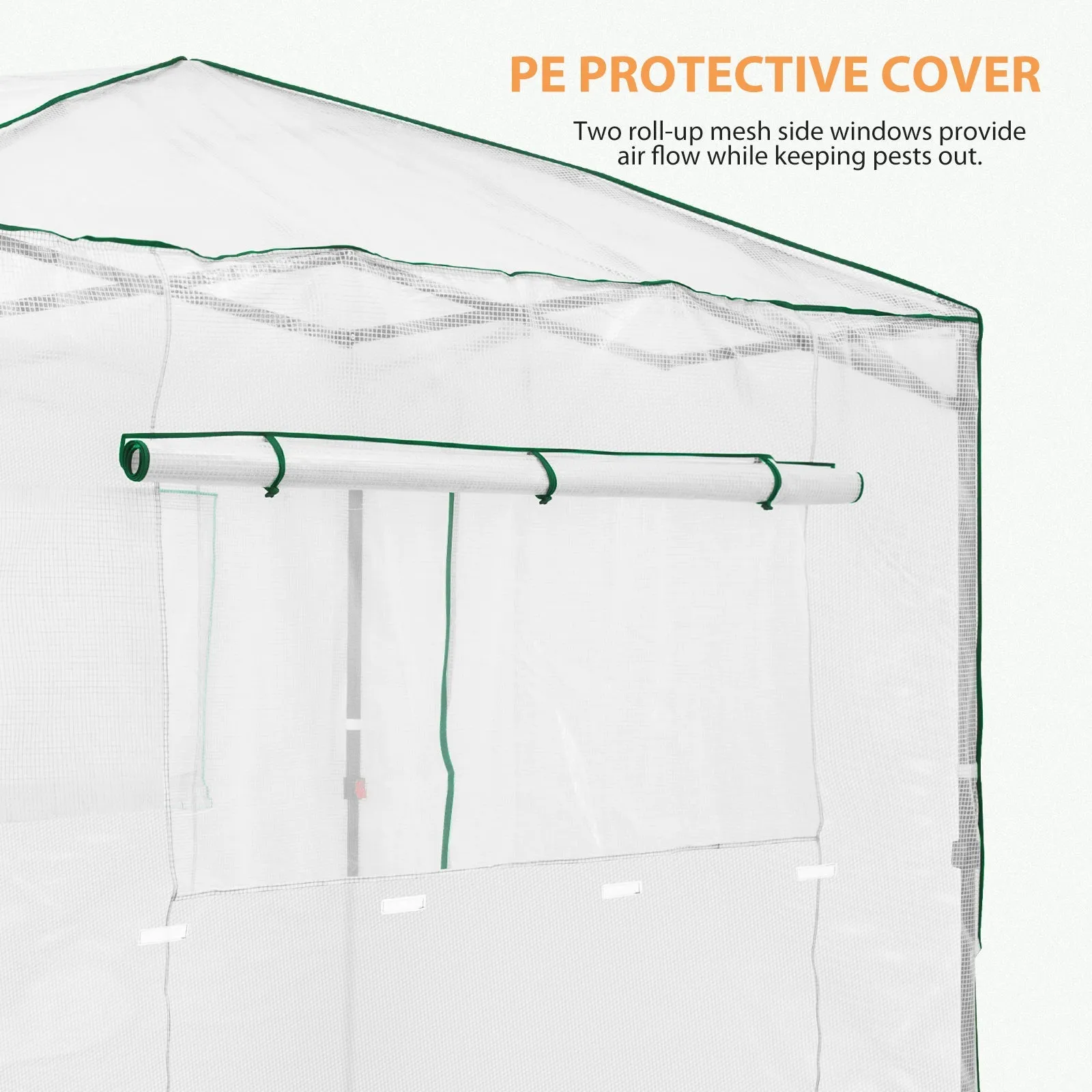 Replacement Cover for 8x6 Portable Walk-in Greenhouse(Frame Not Included)