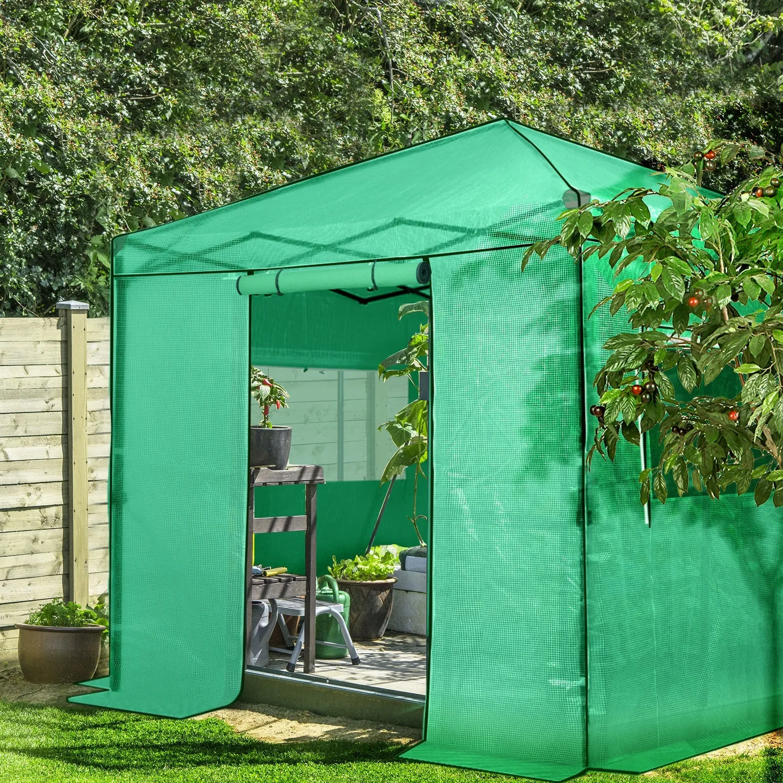Replacement Cover for 8x8 Portable Walk-in Pop up Greenhouse(Frame Not Included)