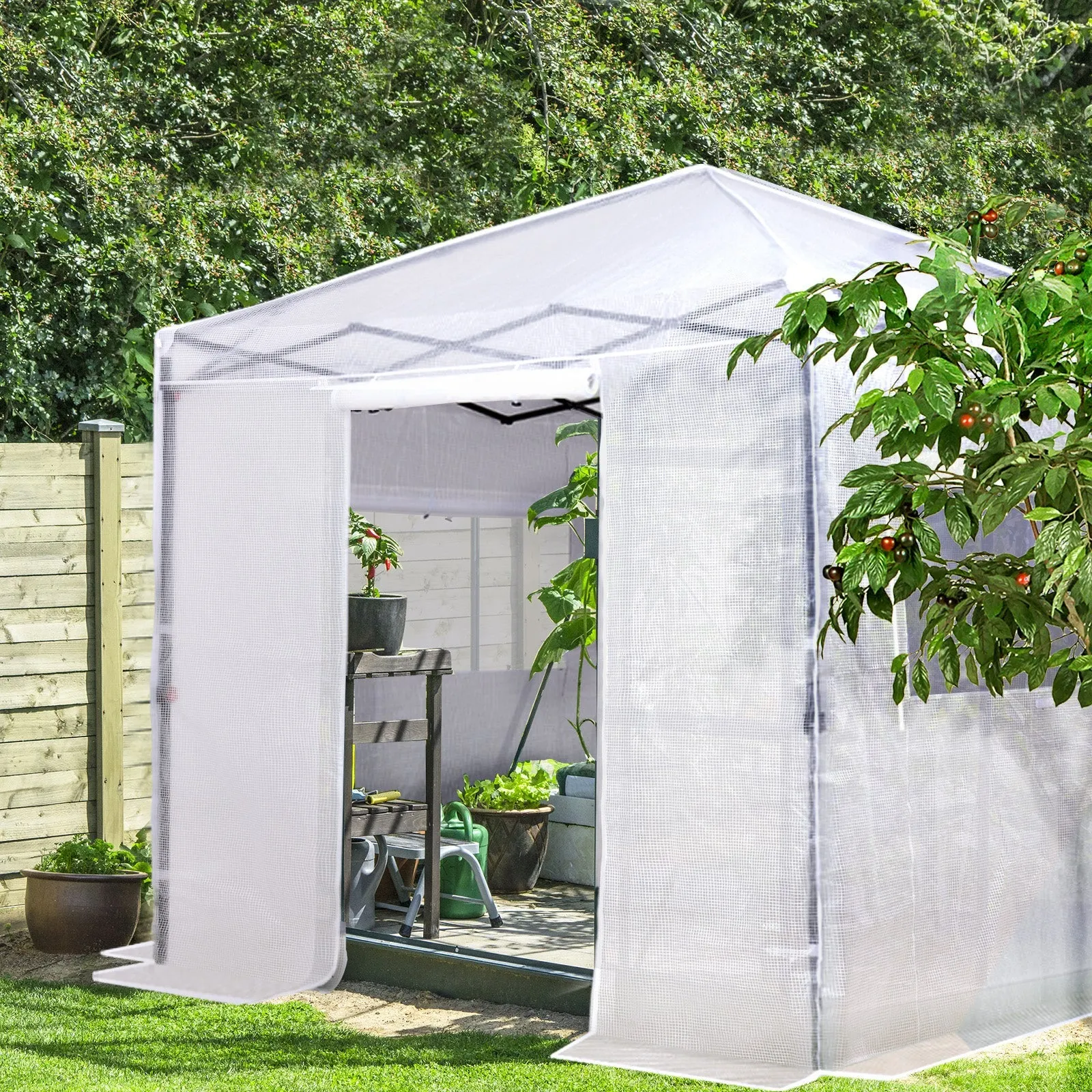 Replacement Cover for 8x8 Portable Walk-in Pop up Greenhouse(Frame Not Included)