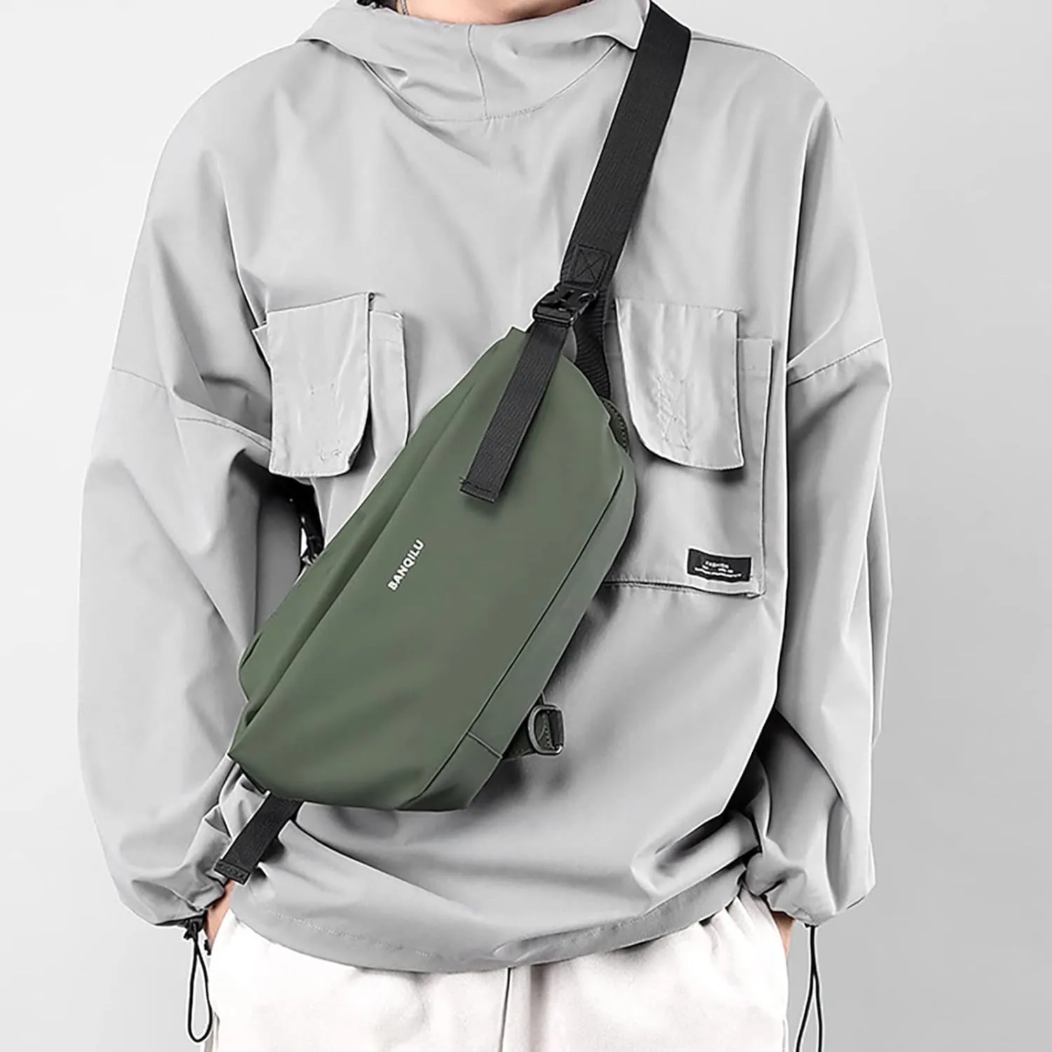 Retro Clutch Underarm Purse 2025 Men's Light Casual One Shoulder Fashion Vertical Zip Crossbody Bag