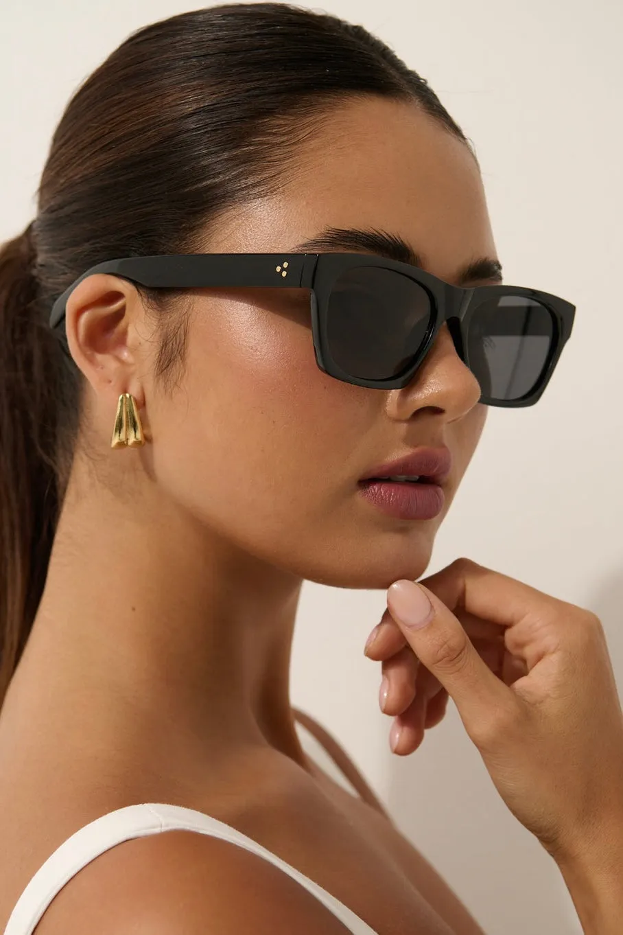 RIA SQUARE SUNGLASSES BLACK