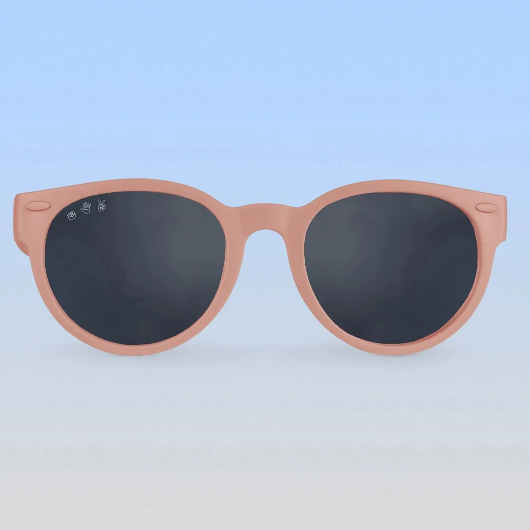Round Sunglasses Blush Pink/Grey Polarized