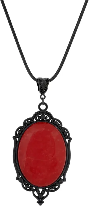 Sacina Victorian Teardrop Crystal Necklace, Gothic Vintage Necklace, Goth Jewelry, Halloween Christmas Jewelry Gift for Women