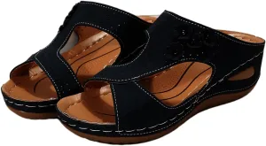 Sandals Women Comfortable Dressy Wedge Sandals Fashion Orthotic Slides Lightweight Athletic Slip On Orthopedic Slippers