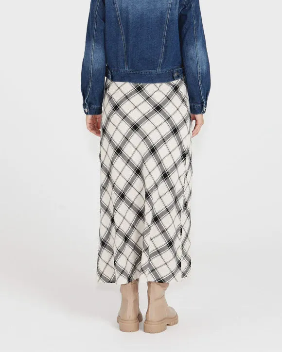 SASS  VALENTINA BIAS SKIRT - CHECK