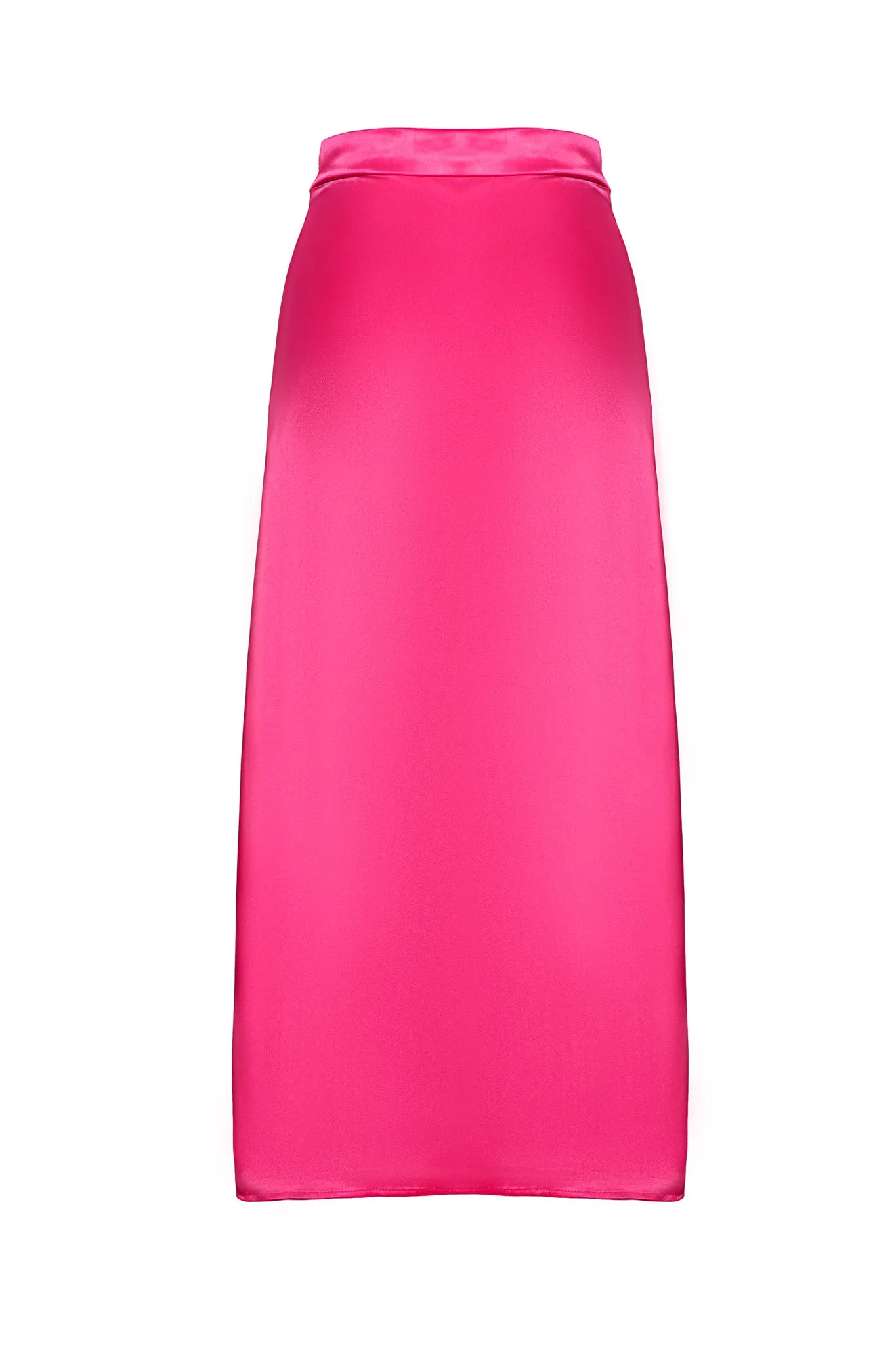 SATIN EFFECT MIDI SKIRT