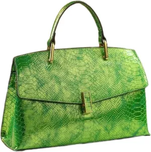 Serpentine Leather Women's Bag Fashion Shell Purse Top-Handle Satchel Handbags Portable Tote Bag Shoulder Messenger Bags