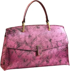 Serpentine Leather Women's Bag Fashion Shell Purse Top-Handle Satchel Handbags Portable Tote Bag Shoulder Messenger Bags