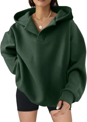 SHEWIN Women Casual Oversized Long Sleeve Fleece Sweatshirt Hoodies with Pockets, S-XXL