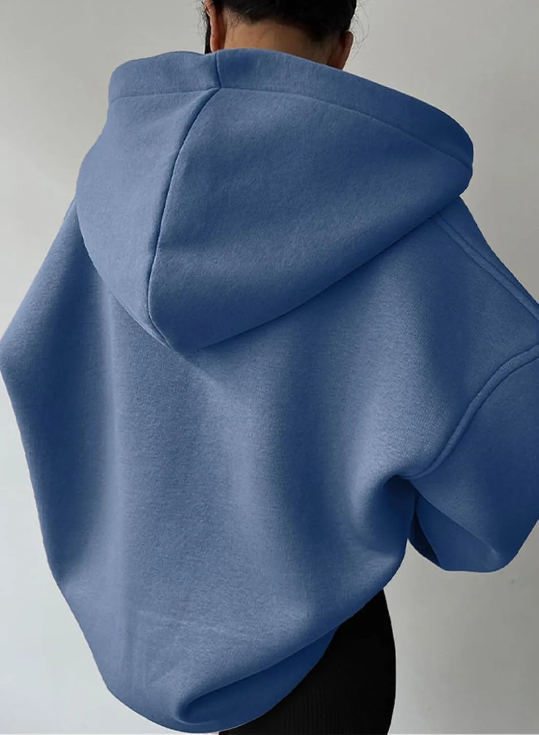 SHEWIN Women Casual Oversized Long Sleeve Fleece Sweatshirt Hoodies with Pockets, S-XXL