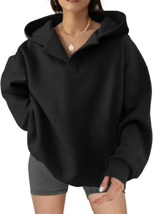 SHEWIN Women Casual Oversized Long Sleeve Fleece Sweatshirt Hoodies with Pockets, S-XXL