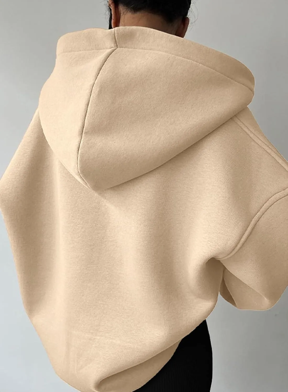 SHEWIN Women Casual Oversized Long Sleeve Fleece Sweatshirt Hoodies with Pockets, S-XXL