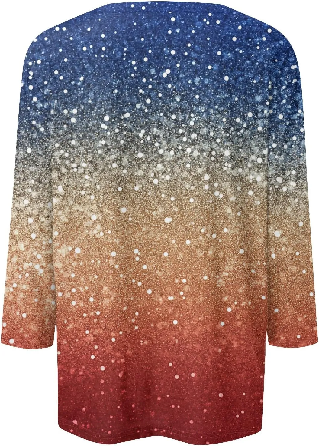 Shirts for Women 3/4 Sleeve Trendy Cute Print Round Neck Lightweight Three Quarter Length Summer Tops