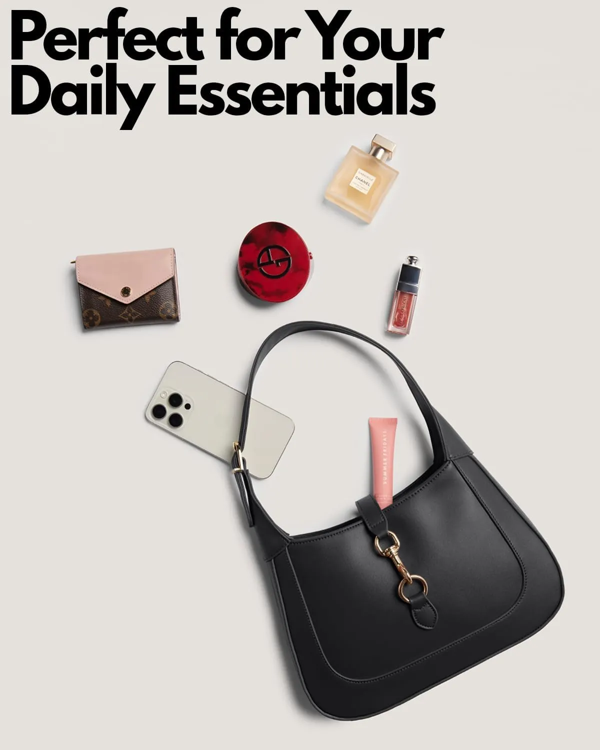 Shoulder Bag for Women - Small Shoulder Purses - Top Handle Structured Handbags - Adjustable Strap Vegan Leather