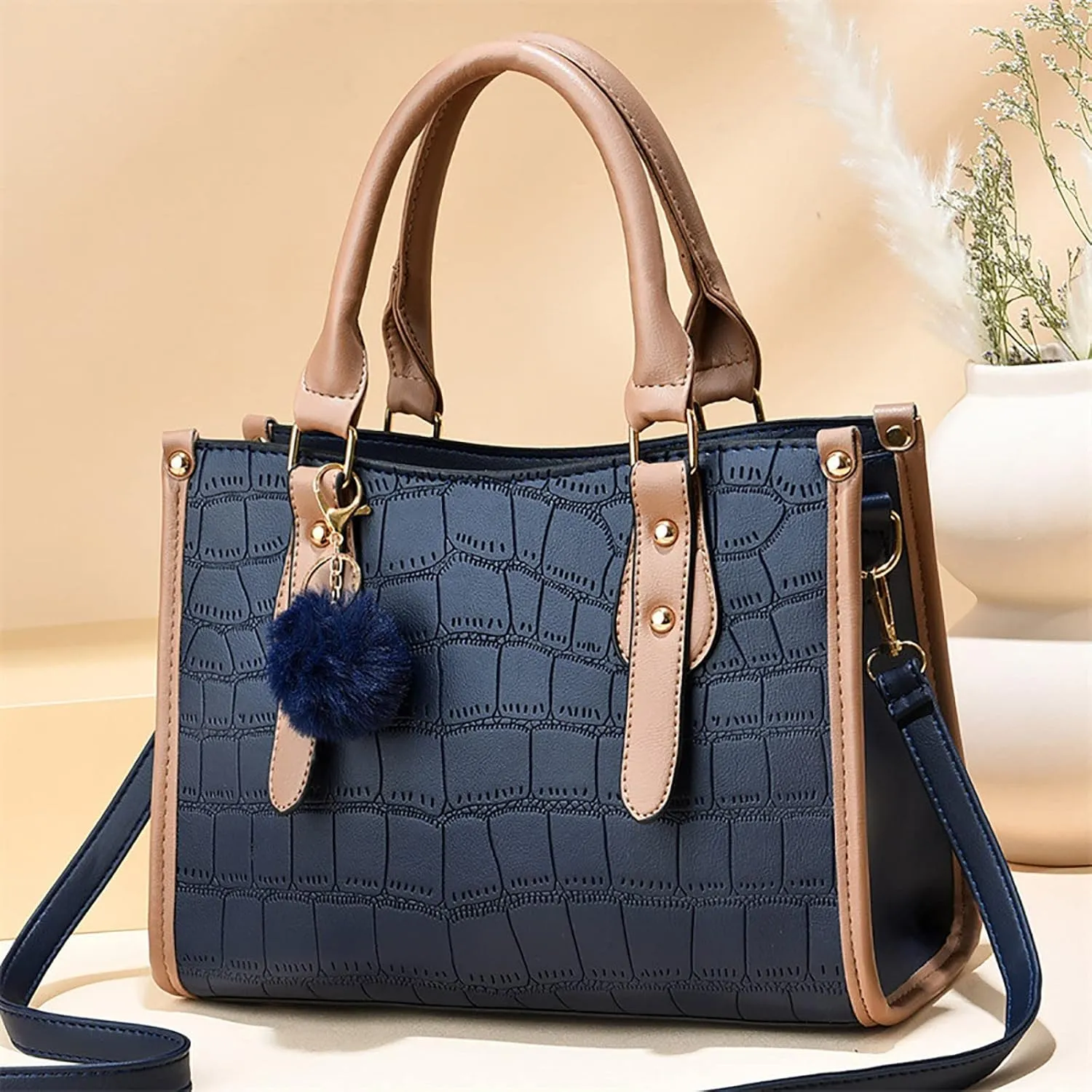 Shoulder Bag for Women Womens Fashion Tote Bag Handbags Ladies Purse Satchel Shoulder Bags Tote Leather Bag