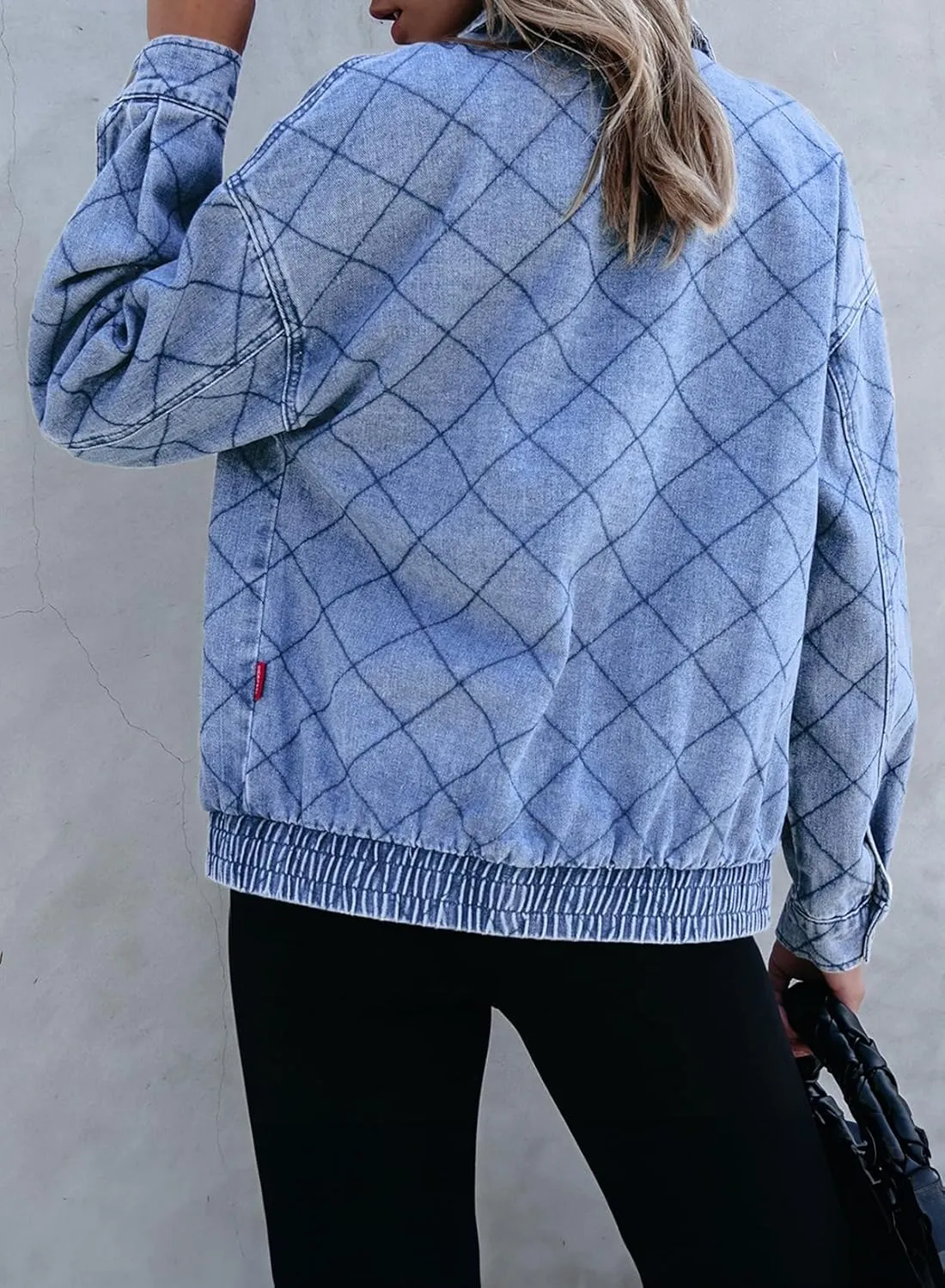 Sidefeel Women's Jean Jacket Long Sleeve Zimbaplatinum Overszied Denim Jackets Shacket Coat Fashion Spring Outfits 2025