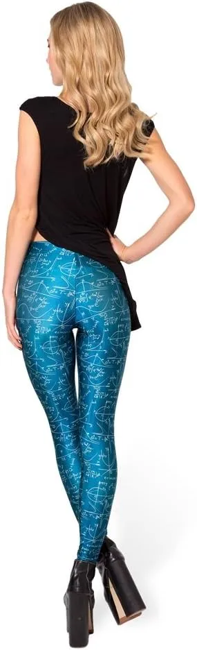 Sister Amy Girl 3D Printed Geometric Figures Ankle Elastic Tights Legging