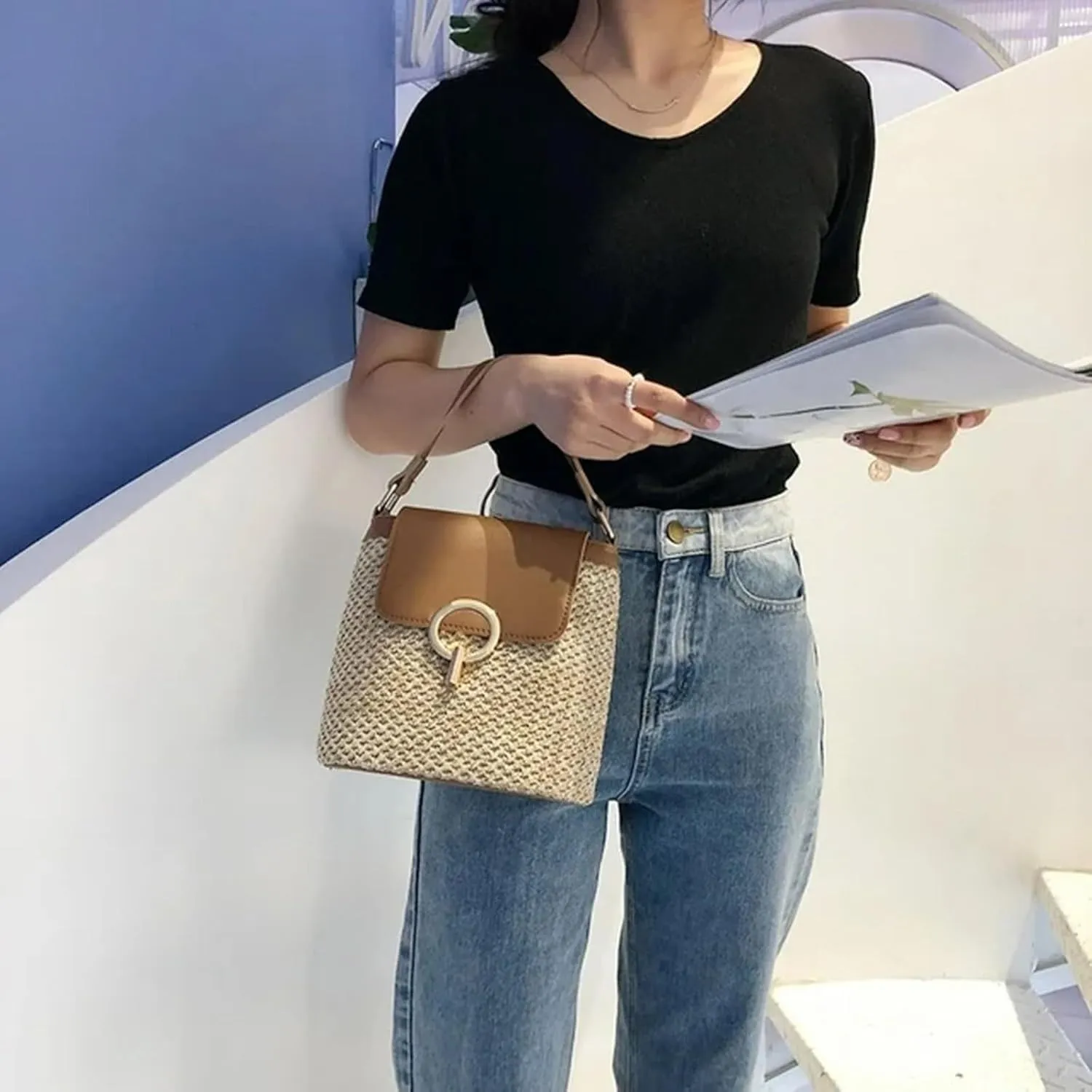 Sling Bags for Women Anti Theft Travel Waterproof Nylon Crossbody Bags for Woman Trendy Beach Accessories(D)