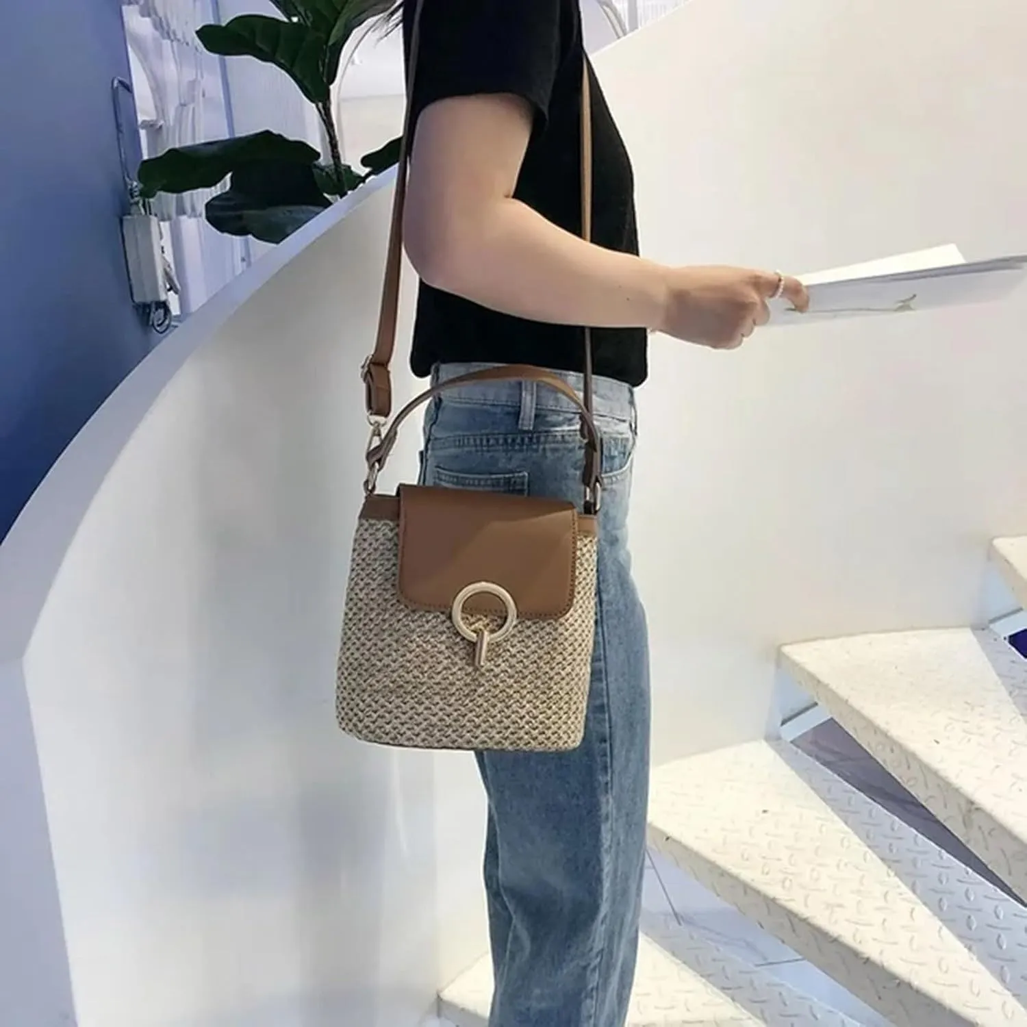 Sling Bags for Women Anti Theft Travel Waterproof Nylon Crossbody Bags for Woman Trendy Beach Accessories(D)