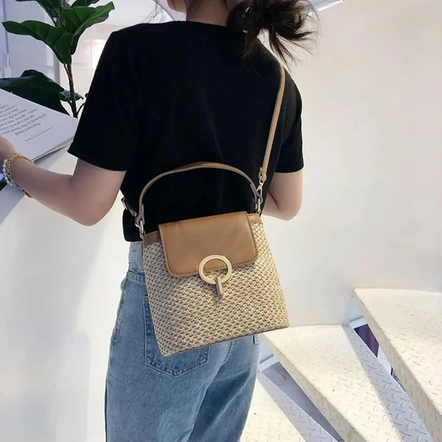 Sling Bags for Women Anti Theft Travel Waterproof Nylon Crossbody Bags for Woman Trendy Beach Accessories(D)