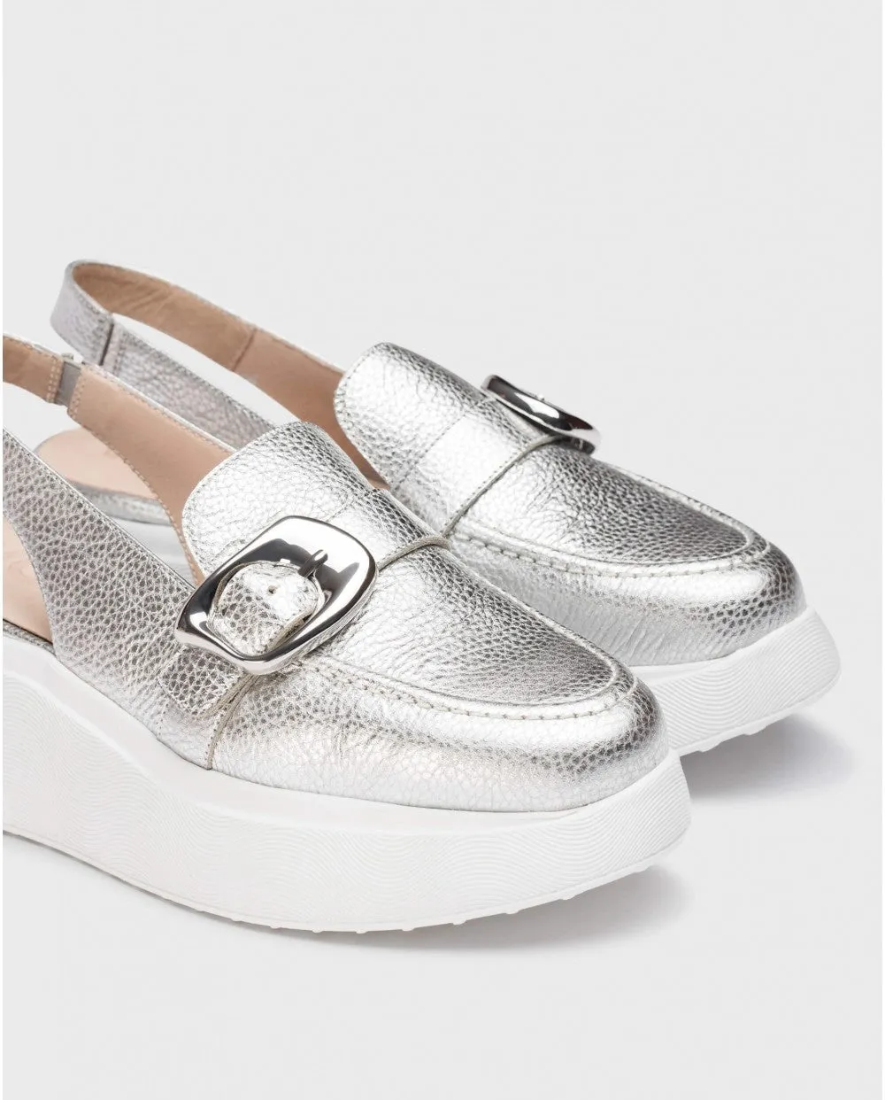 Slingback Shoe - Silver