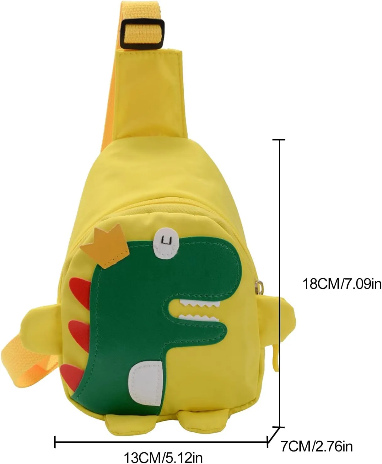 Small Sling Backpack Crossbody Bag Girls And Boys Childrens Fashion Cartoon Dinosaur Chest Bag Nylon Adjustable