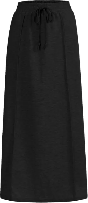 SOFIA'S CHOICE Women's Drawstring Midi Skirts High Elastic Waist Skirt