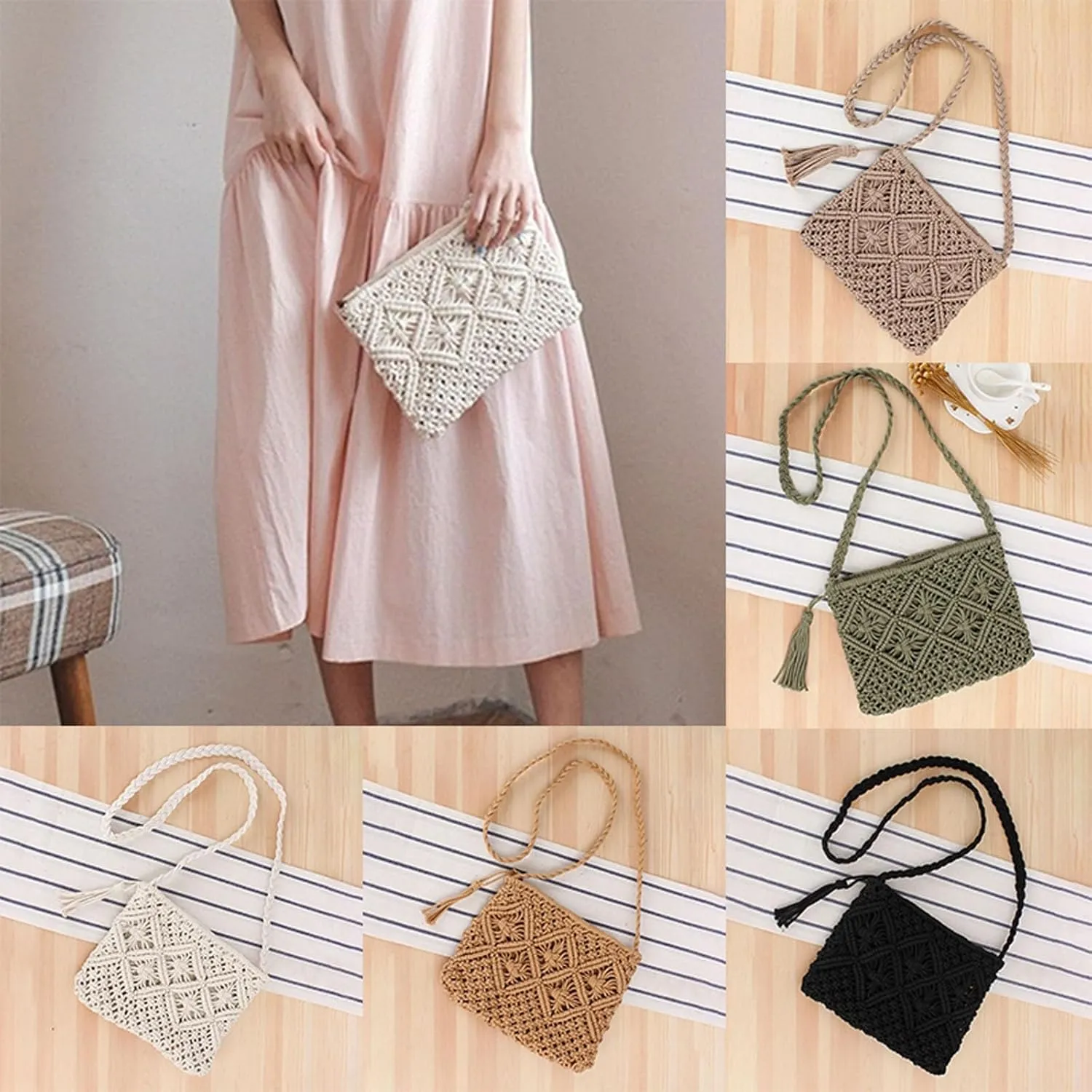 Soft Leather Purses for Women Waterproof Nylon Crossbody Bags for Woman Trendy Beach Bag Water Proof Sandproof(Black)