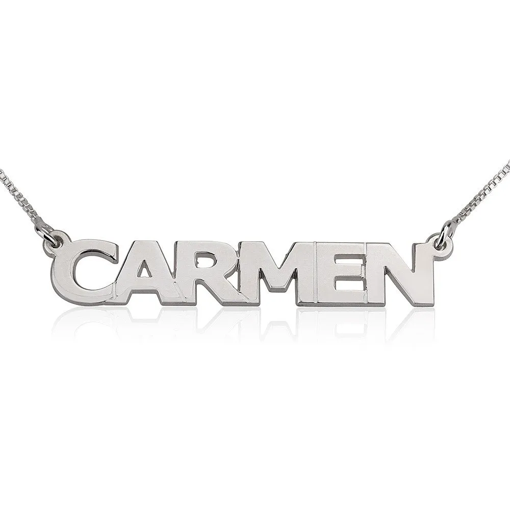 Sterling Silver Name Necklace - Personalized Name Pendant - Gold Nameplate Necklace - Personalized Jewelry - Gold Women Jewelry Gift