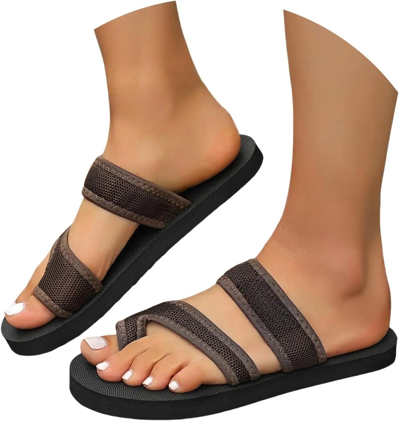 Summer Sandals for Women Wide Width Beach Breathable Comfortable Mesh Hollow Mesh Slide Sandals Orthopedic Shoes