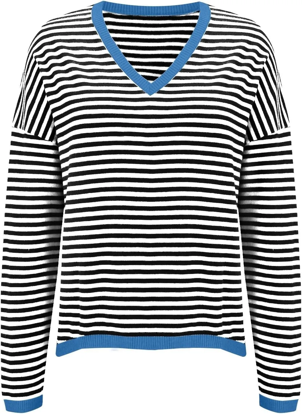 Sweatshirts for Women Crewneck Cable Long Sleeve Striped Colorblock Knit Casual Sweater Lightweight Tunic Tops