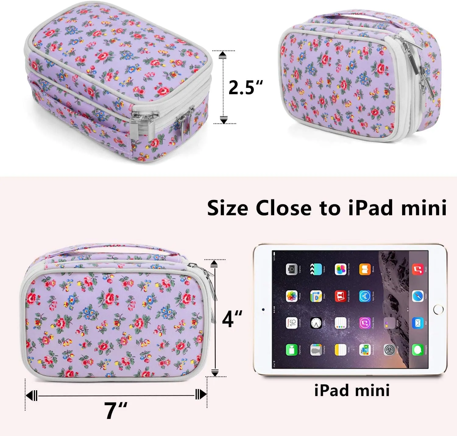 Teamoy Travel Jewelry Case,Small Jewelry Storage Organizer Bag for Womens Necklace, Earrings, Rings and Accessories