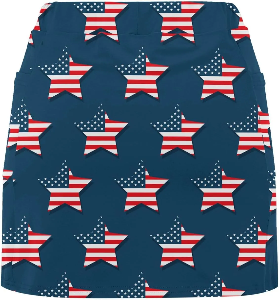 Tennis Skirts for Women 2025 4th of July Flag Graphic Print Athletic Golf Skorts with Pockets High Waist Elastic Yoga Skirts