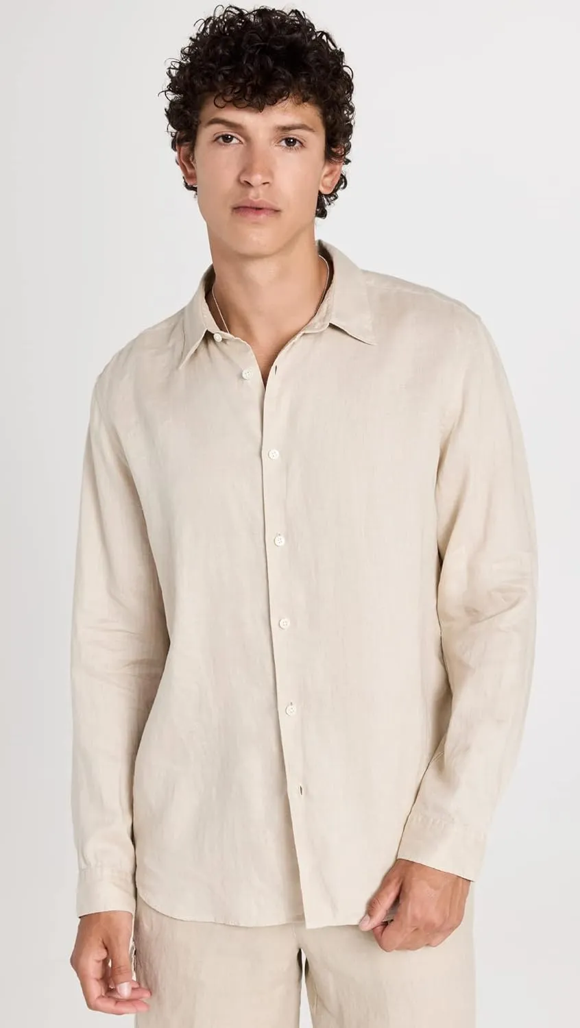 Theory Men's Irving Relaxed Linen Shirt