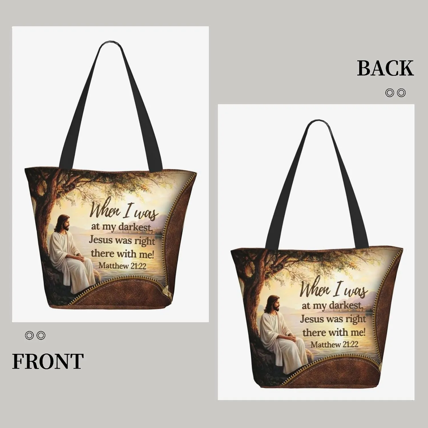Tote Bag For Women, Tote Bag With Zipper Large Shoulder Bag For Women Travel, Work, Office, College, Nursing