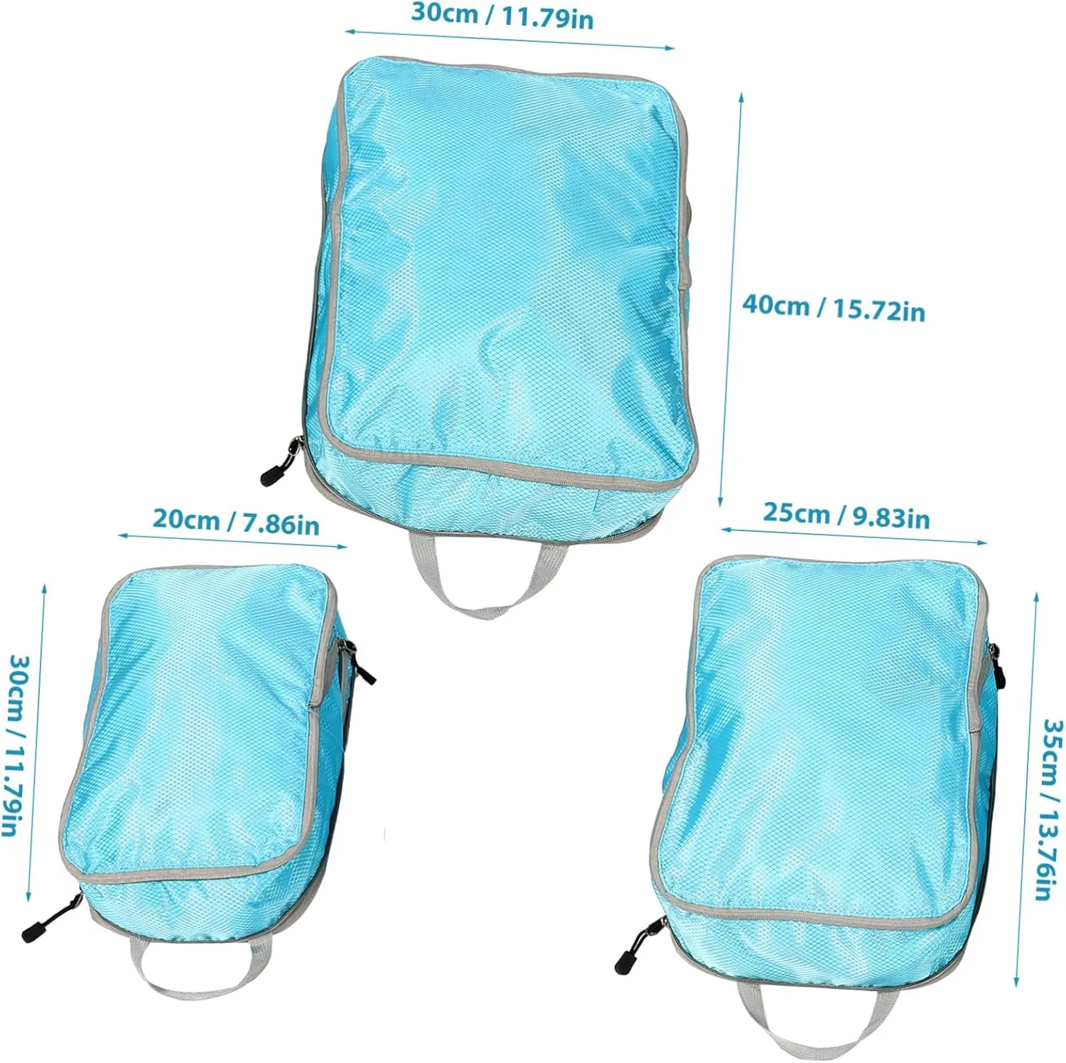Travel Organizer Cubes 3pcs Large Travel Storage Bag Set Versatile Packing Bags for Sports Home